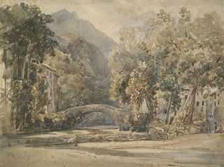 Landschaft mit einer Brücke - William James Müller — Ansicht des Kunstwerks