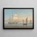 Eine britische Fregatte, die ankert - William Joy — gerahmtes Bild an der Wand
