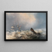 Schiffsunglück vor der Küste im Winter - William Joy — gerahmtes Bild an der Wand