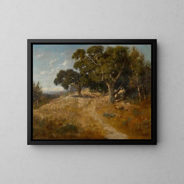 Californischer Eichenweg - William Keith — gerahmtes Bild an der Wand