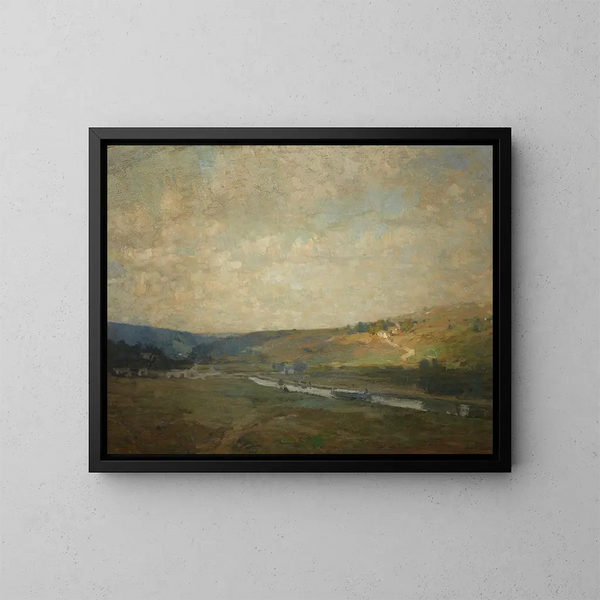 Kanal des Delaware - William Langson Lathrop — gerahmtes Bild an der Wand