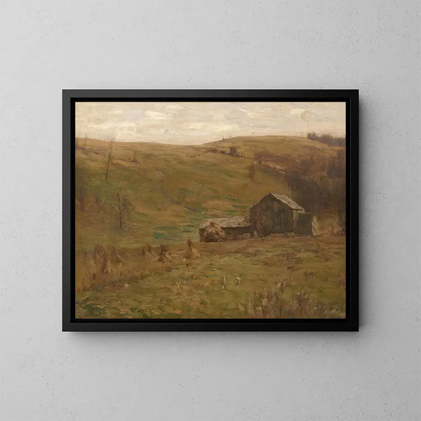 Prairies vallonnées - William Langson Lathrop — gerahmtes Bild an der Wand