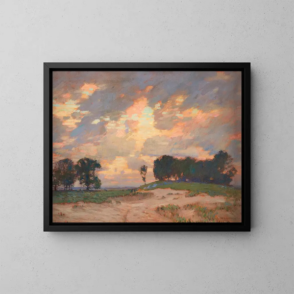 Le Bûcher - William Langson Lathrop — gerahmtes Bild an der Wand