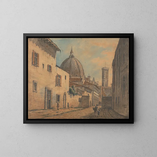 William Marlow - A Street in Florence with the Duomo and Campanile in the Background.webp