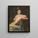 Ein Mädchen in Gelb Das gelbe Kleid - William Merritt Chase — gerahmtes Bild an der Wand
