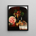 Stillleben mit Wassermelone - William Merritt Chase — gerahmtes Bild an der Wand