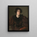 Studie einer jungen Frau - William Merritt Chase — gerahmtes Bild an der Wand