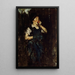 Der Lehrjunge mit einem Apfel - William Merritt Chase — gerahmtes Bild an der Wand