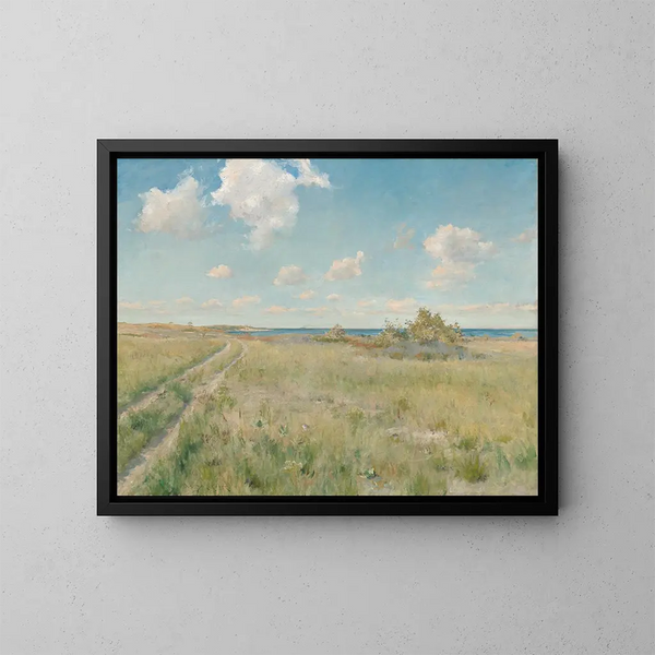 L'Ancienne Route vers la Mer - William Merritt Chase — gerahmtes Bild an der Wand