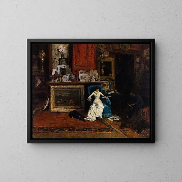 Das Studio der Zehnten Straße - William Merritt Chase — gerahmtes Bild an der Wand