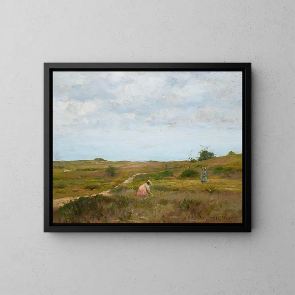 Ohne Titel, Shinnecock Hills, Long Island - William Merritt Chase — gerahmtes Bild an der Wand