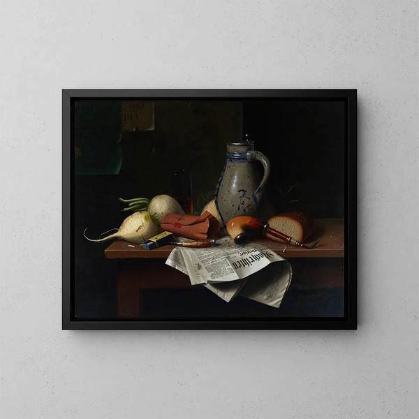 Naturmorte von München - William Michael Harnett — gerahmtes Bild an der Wand