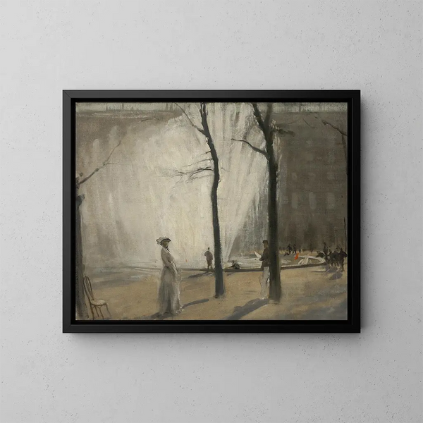 Die Brunnen des Palais Royal - William Nicholson — gerahmtes Bild an der Wand