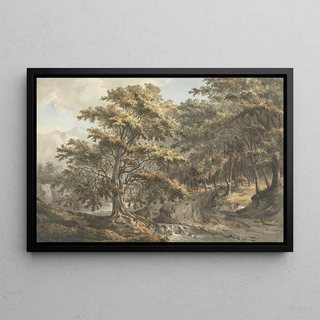 William P Sherlock - Landscape with River and Cattle Driver in Background.webp