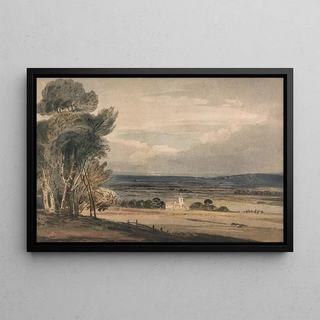 William Pearson - Unidentified Landscape Trees with Church.webp