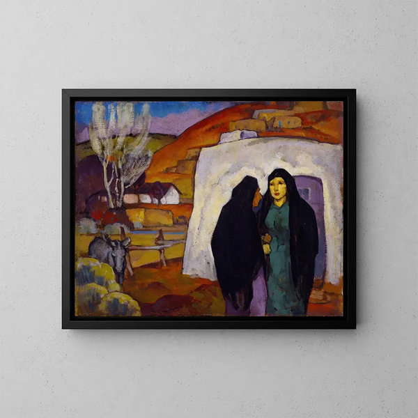 Der Klatsch - William Penhallow Henderson — gerahmtes Bild an der Wand