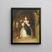 Eine junge Frau flechtet ihre Haare - William Powell Frith — gerahmtes Bild an der Wand