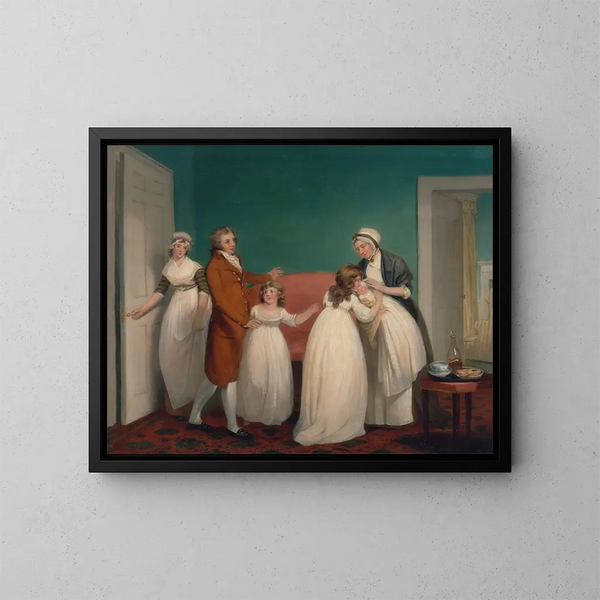 Geburt des Erben - William Redmore Bigg — gerahmtes Bild an der Wand