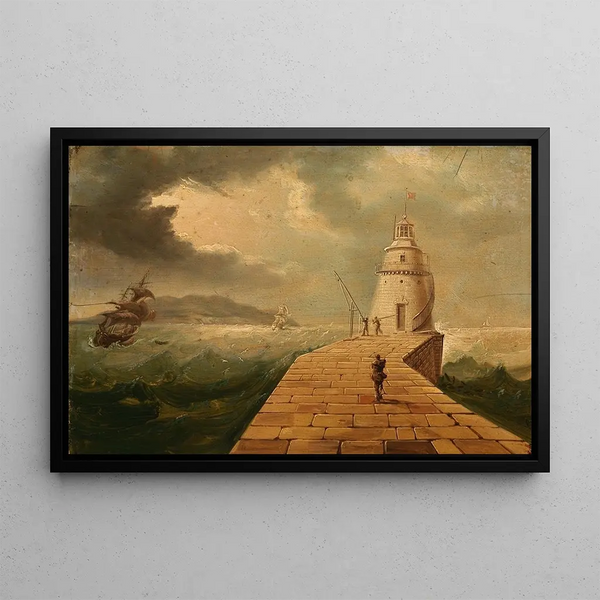 William Sadler the Younger - A View of Poolbeg Lighthouse.webp