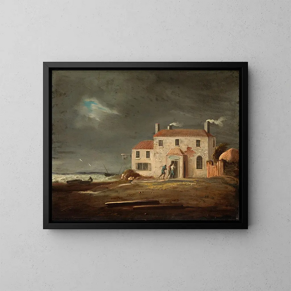 Eine Ansicht der Gaststätte von Laytown, County Meath - William Sadler der Jüngere — gerahmtes Bild an der Wand