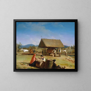 Die Herstellung von Cidre - William Sidney Mount — gerahmtes Bild an der Wand