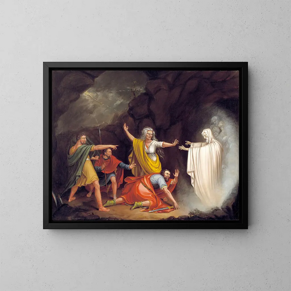 Saül und die Hexe von Endor - William Sidney Mount — gerahmtes Bild an der Wand