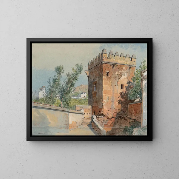 Ansicht vom Alhambra, Spanien - William Stanley Haseltine — gerahmtes Bild an der Wand