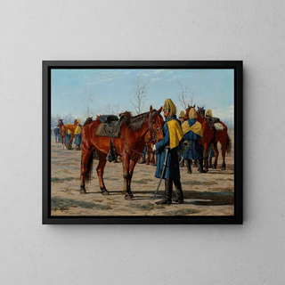 William Thomas Trego - US Calvary Preparing to Ride.webp
