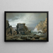 Eine Klippe aus Felsen - William Trost Richards — gerahmtes Bild an der Wand