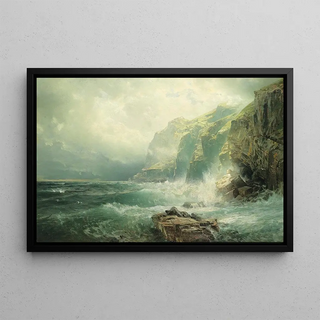 William Trost Richards - Rocky Coastline Cornwall.webp