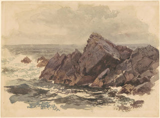 William Trost Richards - Seascape with Rocks.webp