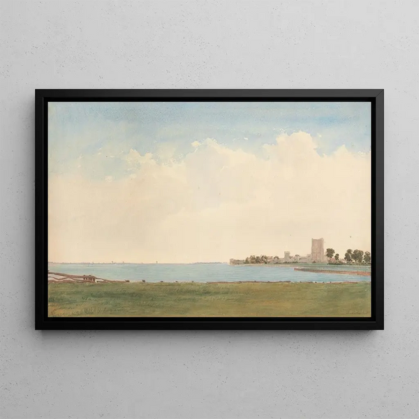 William Turner of Oxford - Porchester Castle A View from Porchester Village Looking across the Water to Portsmouth.webp