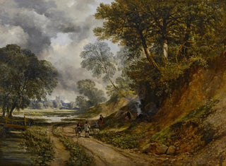 William West - Gypsies camping by a path.webp