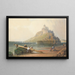 Ansicht des Mont Saint-Michel mit Figuren am Strand - William Wyld — gerahmtes Bild an der Wand