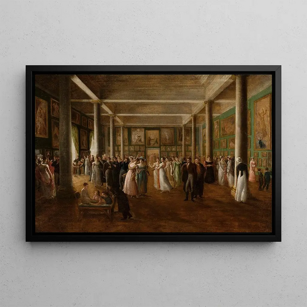 Empfang bei der Ausstellung - Wincenty Kasprzycki — gerahmtes Bild an der Wand
