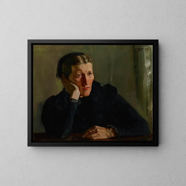 Portrait de mère - Wincenty Wodzinowski — gerahmtes Bild an der Wand