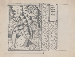 Winold Reiss - Design sketches for Hotel Alamac 71st and Broadway New York NY Sketch for Medieval Grill Murals.webp