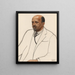 W. E. B. Du Bois - Winold Reiss — gerahmtes Bild an der Wand