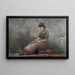 Eine Fischerin, die Linien anlockt - Winslow Homer — gerahmtes Bild an der Wand