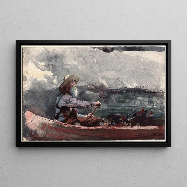 Guide des Adirondacks - Winslow Homer — gerahmtes Bild an der Wand