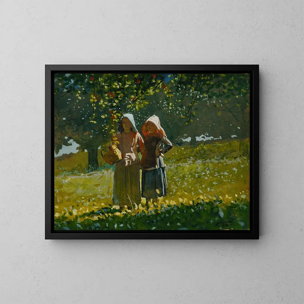 Die Apfelernte - Winslow Homer — gerahmtes Bild an der Wand