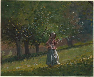 Mädchen mit Heugabel - Winslow Homer — Ansicht des Kunstwerks
