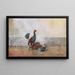 Der Kampf der Hähne - Winslow Homer — gerahmtes Bild an der Wand