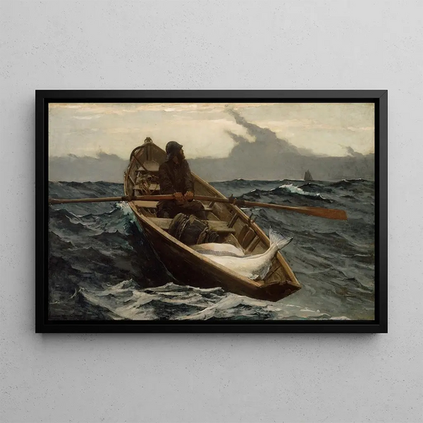 L'Avertissement de brouillard - Winslow Homer — gerahmtes Bild an der Wand