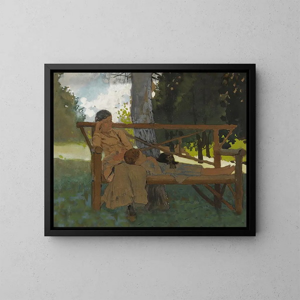 La Sieste - Winslow Homer — gerahmtes Bild an der Wand
