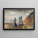 Drei junge Fischerinnen in Tynemouth - Winslow Homer — gerahmtes Bild an der Wand