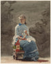 Junge Frau beim Nähen - Winslow Homer — Ansicht des Kunstwerks