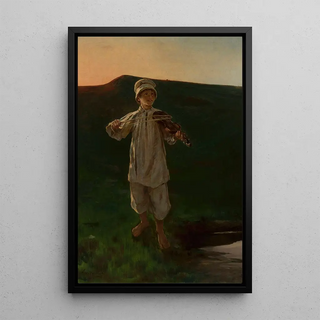 Witold Pruszkowski - Shepherd boy playing the fiddle.webp