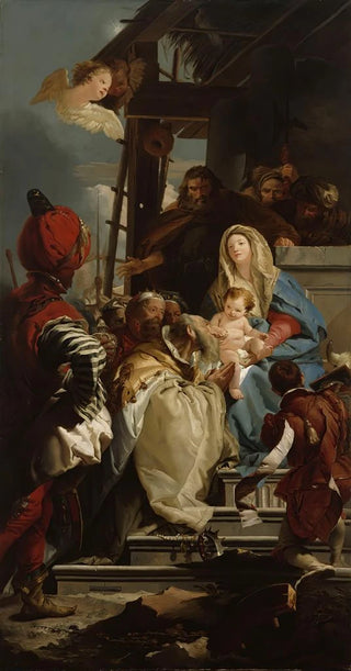 Wladimir Swertschkoff - Oriental Sages Bowing To Christ.webp