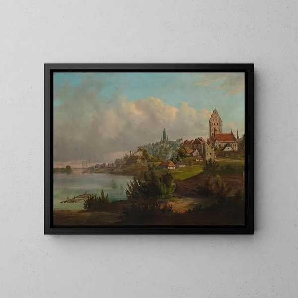 Ansicht der Altstadt und der Neustadt von Norden - Wojciech Gerson — gerahmtes Bild an der Wand